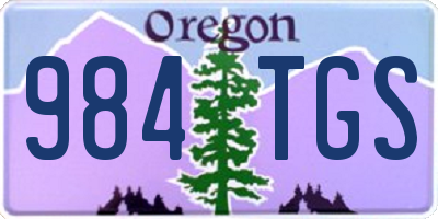 OR license plate 984TGS