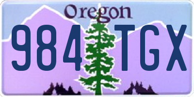 OR license plate 984TGX