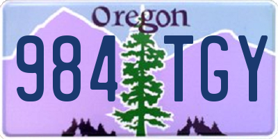OR license plate 984TGY