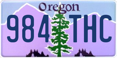 OR license plate 984THC