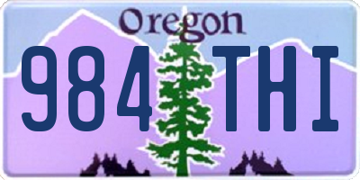 OR license plate 984THI