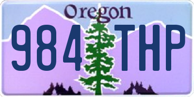 OR license plate 984THP