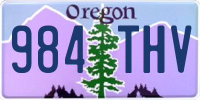 OR license plate 984THV