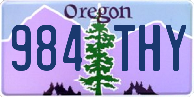 OR license plate 984THY
