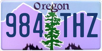 OR license plate 984THZ