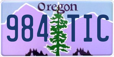 OR license plate 984TIC