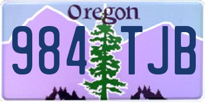 OR license plate 984TJB
