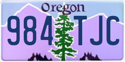 OR license plate 984TJC