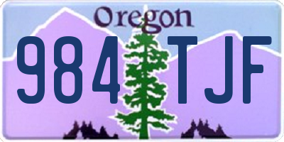 OR license plate 984TJF