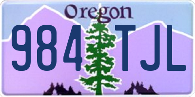 OR license plate 984TJL
