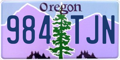 OR license plate 984TJN