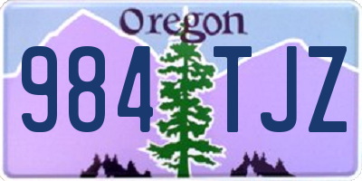 OR license plate 984TJZ