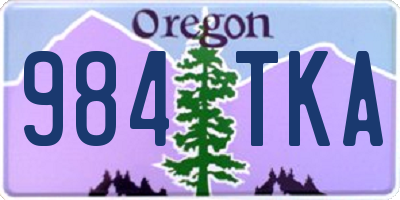 OR license plate 984TKA