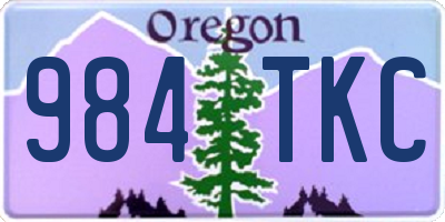 OR license plate 984TKC