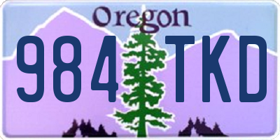 OR license plate 984TKD