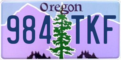 OR license plate 984TKF