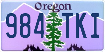 OR license plate 984TKI