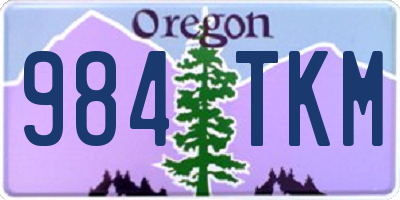 OR license plate 984TKM