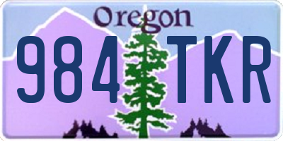 OR license plate 984TKR
