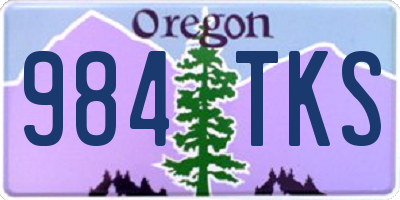 OR license plate 984TKS