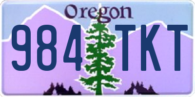 OR license plate 984TKT