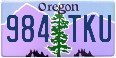 OR license plate 984TKU