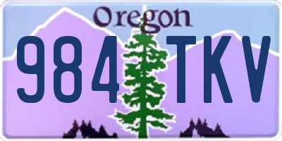 OR license plate 984TKV
