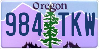 OR license plate 984TKW