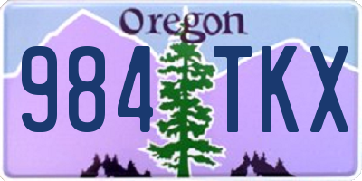 OR license plate 984TKX