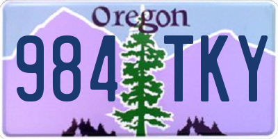 OR license plate 984TKY