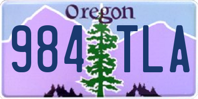 OR license plate 984TLA