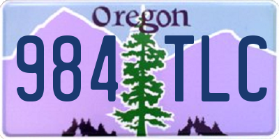 OR license plate 984TLC