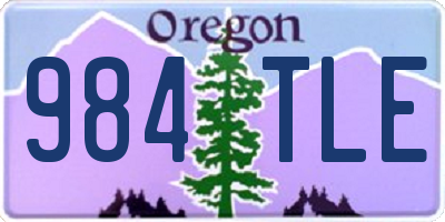 OR license plate 984TLE