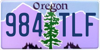 OR license plate 984TLF