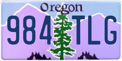 OR license plate 984TLG