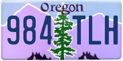 OR license plate 984TLH