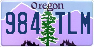 OR license plate 984TLM