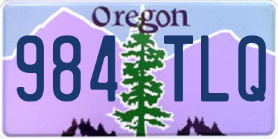 OR license plate 984TLQ