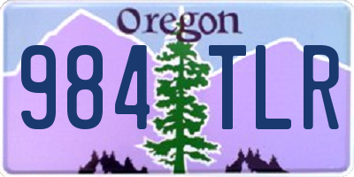 OR license plate 984TLR