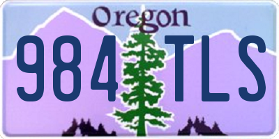 OR license plate 984TLS