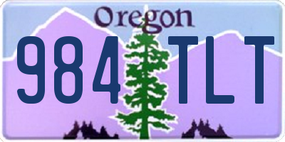 OR license plate 984TLT