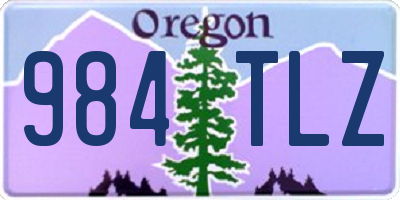 OR license plate 984TLZ