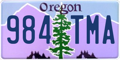 OR license plate 984TMA