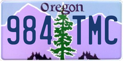 OR license plate 984TMC