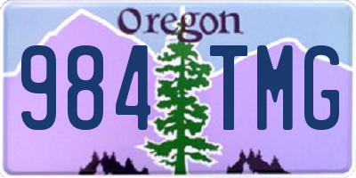 OR license plate 984TMG