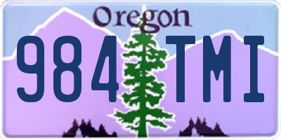 OR license plate 984TMI