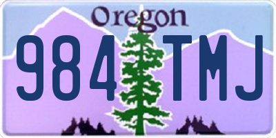 OR license plate 984TMJ