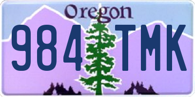 OR license plate 984TMK