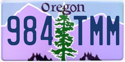 OR license plate 984TMM