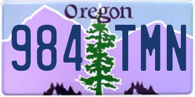OR license plate 984TMN